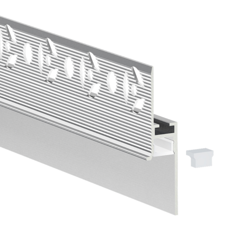 Drywall LED Aluminum Baseboard For 8mm Strip Light